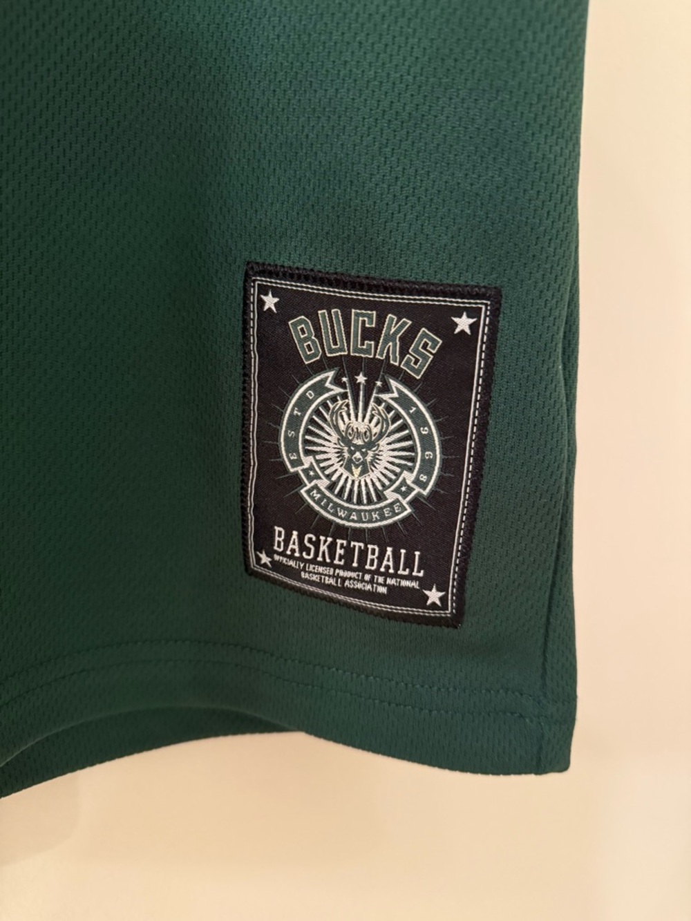 NBA Milwaukee Bucks Green and Cream Basketball Jersey - Picture 5 of 5